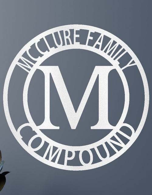 Load image into Gallery viewer, Family Name Sign - Custom Metal Sign, Split Letter, Wedding Gift
