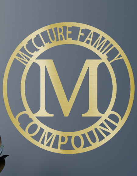 Family Name Sign - Custom Metal Sign, Split Letter, Wedding Gift