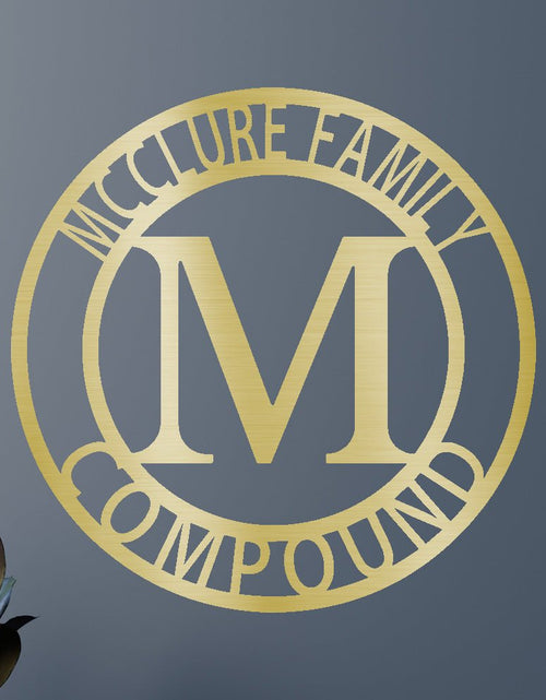 Load image into Gallery viewer, Family Name Sign - Custom Metal Sign, Split Letter, Wedding Gift

