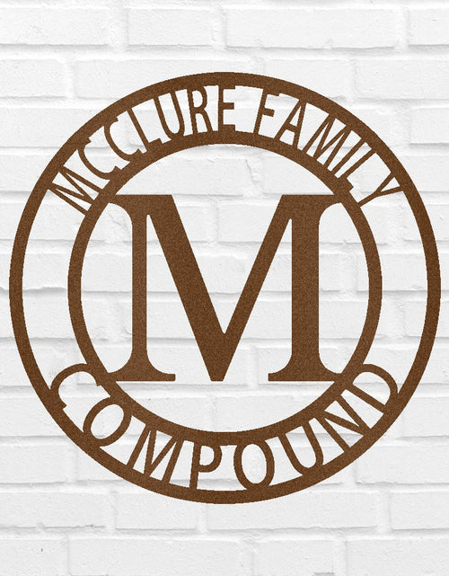 Load image into Gallery viewer, Family Name Sign - Custom Metal Sign, Split Letter, Wedding Gift
