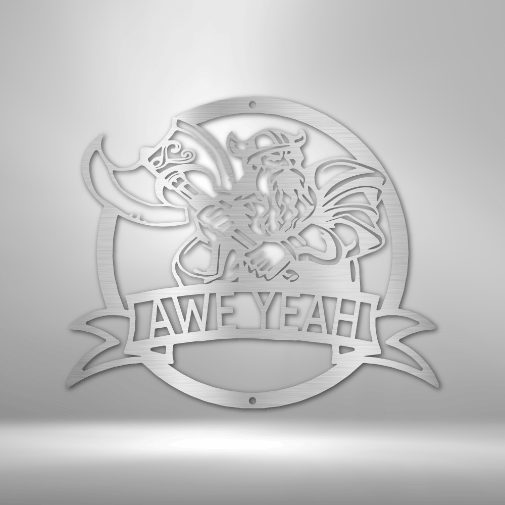 Dövüşen Viking Kişiselleştirilmiş Hediyeler - Özel Metal Tabela