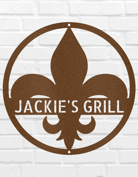 Fleur De Lis Personalized Gifts - Custom Metal Sign