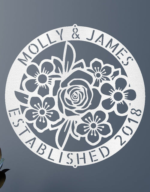 Load image into Gallery viewer, Floral Ring Personalized Gifts - Custom Metal Sign
