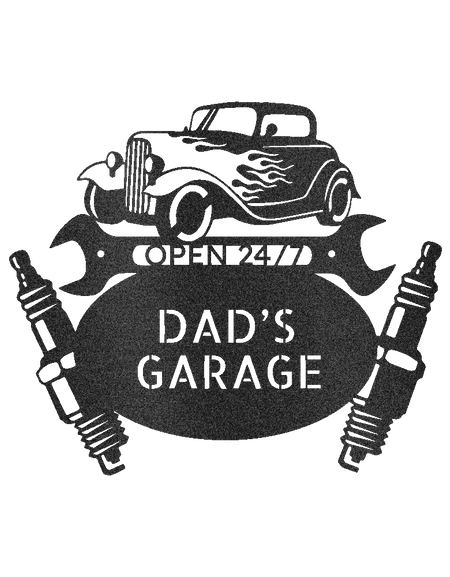 Garage Sign - Custom Metal Sign, Gift For Him, Christmas Gifts For Dad