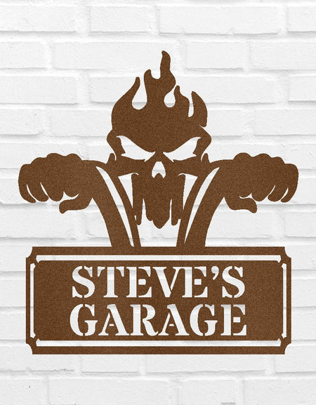 Garage Sign - Custom Metal Sign, Motorcycle Lover Gift, Gift For Father