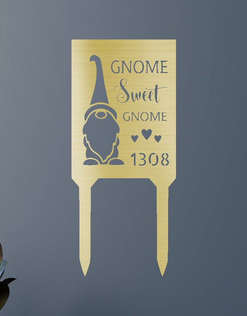 Resmi Galeri görüntüleyicisine yükleyin, Gnome Home Kazığı - Özel Metal Tabela
