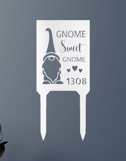 Resmi Galeri görüntüleyicisine yükleyin, Gnome Home Kazığı - Özel Metal Tabela
