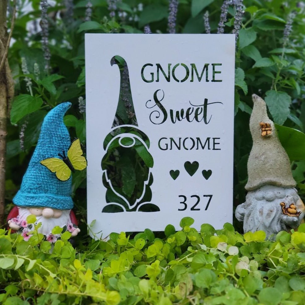 Gnome Home Kazığı - Özel Metal Tabela