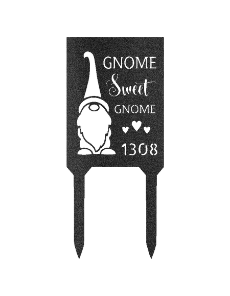 Gnome Home Kazığı - Özel Metal Tabela
