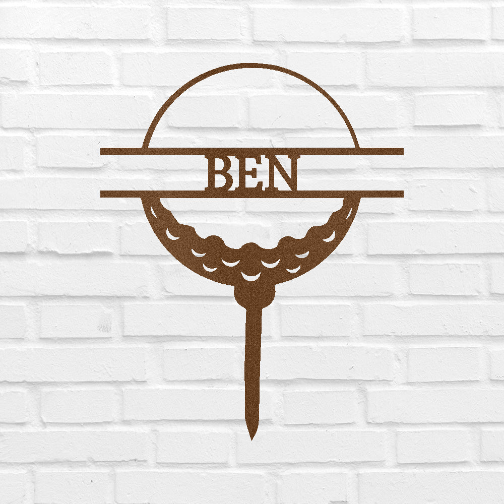 Golf Topu Kişiselleştirilmiş Hediyeler - Özel Metal Tabela