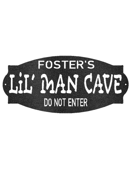 Lil Man Cave Kişiselleştirilmiş Hediyeler - Özel Metal Tabela