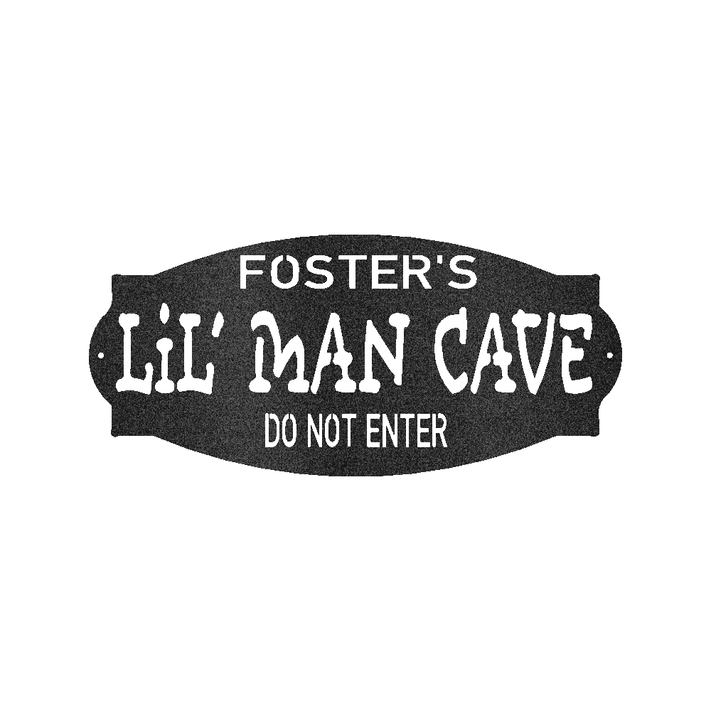 Lil Man Cave Kişiselleştirilmiş Hediyeler - Özel Metal Tabela