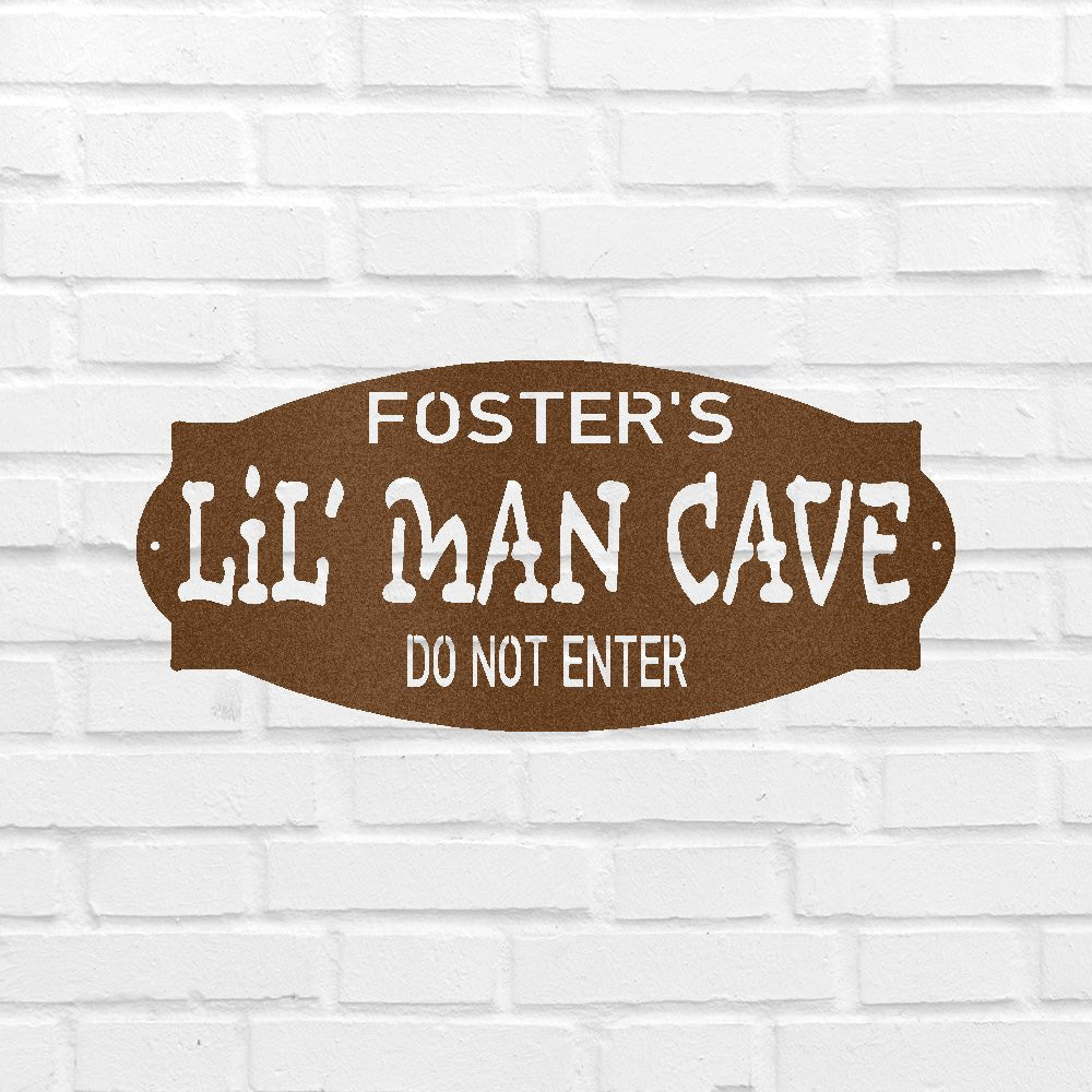 Lil Man Cave Kişiselleştirilmiş Hediyeler - Özel Metal Tabela