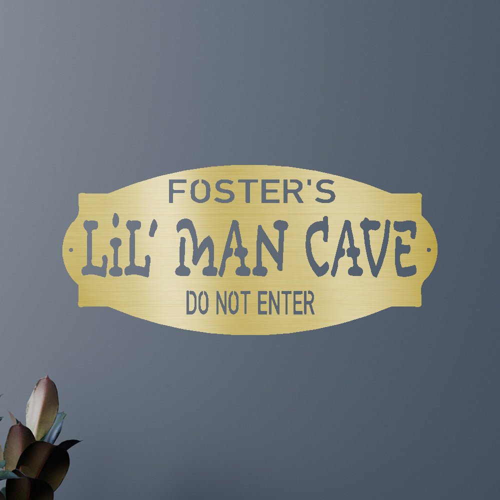 Lil Man Cave Kişiselleştirilmiş Hediyeler - Özel Metal Tabela