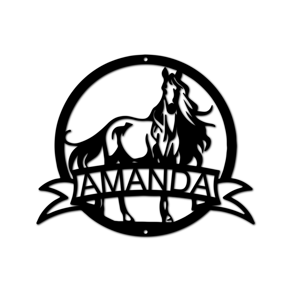 Majestic Horse Kişiselleştirilmiş Hediyeler - Özel Metal Tabela