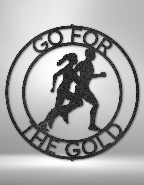 Load image into Gallery viewer, Cross Country Personalized Gifts - Custom Metal Sign for Marathon Runner
