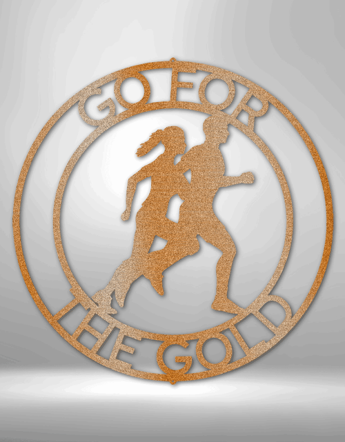 Load image into Gallery viewer, Cross Country Personalized Gifts - Custom Metal Sign for Marathon Runner
