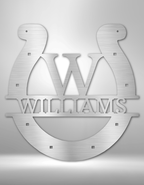 Load image into Gallery viewer, Horseshoe Personalized Gifts - Custom Metal Sign
