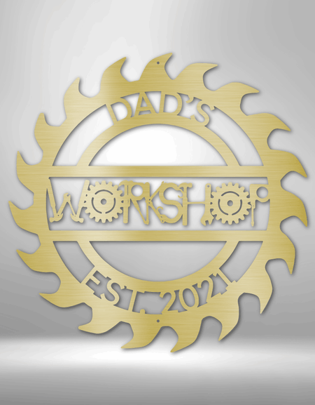Dad Workshop Garage Personalized Gifts - Custom Metal Sign for Father's Day
