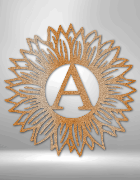 Ayçiçeği Baş Harfli Kişiselleştirilmiş Hediyeler - Özel Metal Tabela