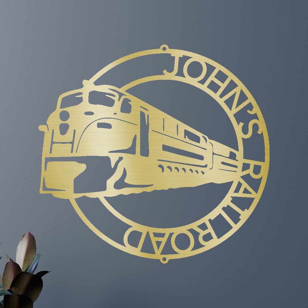 Modern Tren Halkası Kişiselleştirilmiş Hediyeler - Özel Metal Tabela