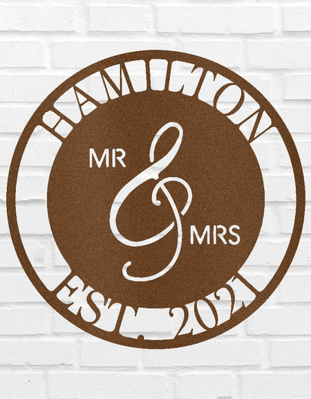 Bay ve Bayan Kişiselleştirilmiş Hediyeler - Özel Metal Tabela