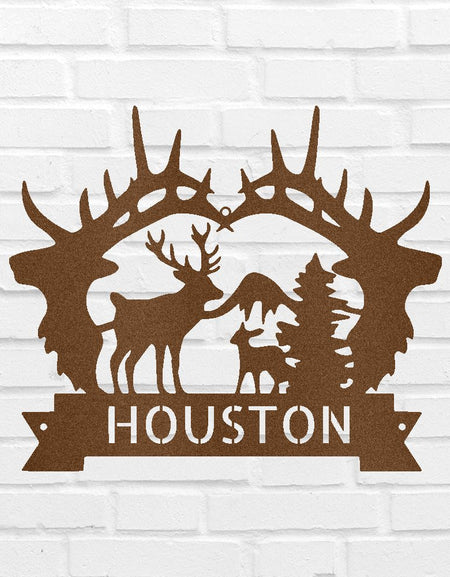 İsim Levhası - Özel Metal Levha, Boynuz Sanat Eseri, Noel Hediyesi