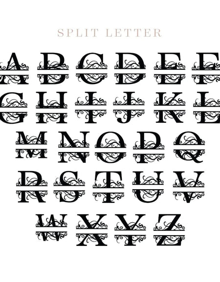 İsim Levhası - Özel Metal Levha, Aile Bölünmüş Harf Monogramı, Düğün Hediyesi