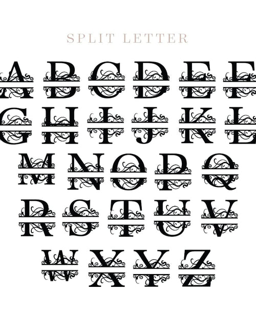 Resmi Galeri görüntüleyicisine yükleyin, İsim Levhası - Özel Metal Levha, Aile Bölünmüş Harf Monogramı, Düğün Hediyesi

