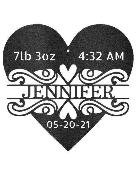 Yenidoğan Aşkı Kişiselleştirilmiş Hediyeler - Özel Metal Tabela