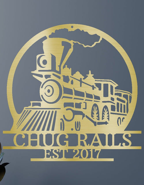 Load image into Gallery viewer, Vintage Train Personalized Gifts - Custom Metal Sign
