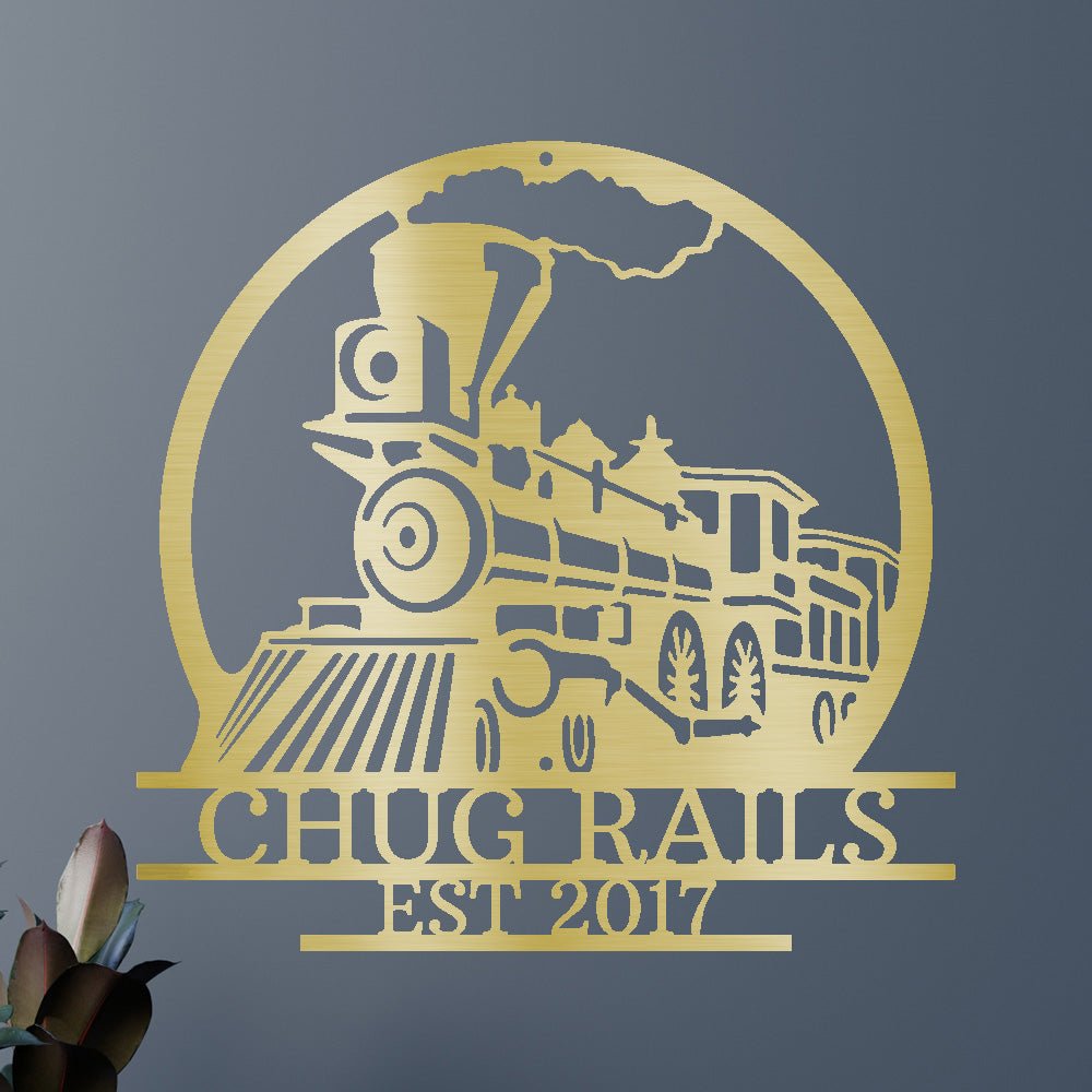 Vintage Train Personalized Gifts - Custom Metal Sign