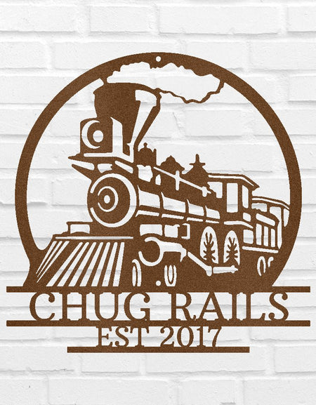 Kişiye Özel Vintage Tren Hediyeleri - Özel Metal Tabela
