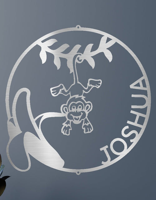 Load image into Gallery viewer, Our Little Monkey Personalized Gifts - Custom Metal Sign

