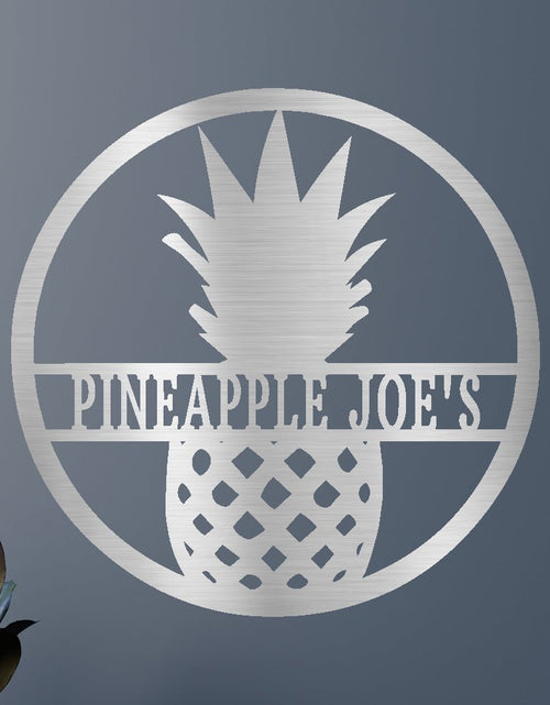 Load image into Gallery viewer, Pineapple Sign - Custom Metal Sign, Housewarming Gift
