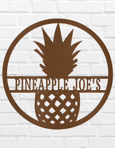 Ananas Tabelası - Özel Metal Tabela, Eve Taşınma Hediyesi