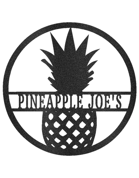 Ananas Tabelası - Özel Metal Tabela, Eve Taşınma Hediyesi