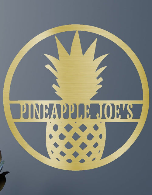 Load image into Gallery viewer, Pineapple Sign - Custom Metal Sign, Housewarming Gift
