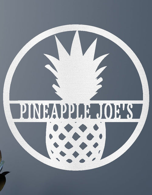 Load image into Gallery viewer, Pineapple Sign - Custom Metal Sign, Housewarming Gift
