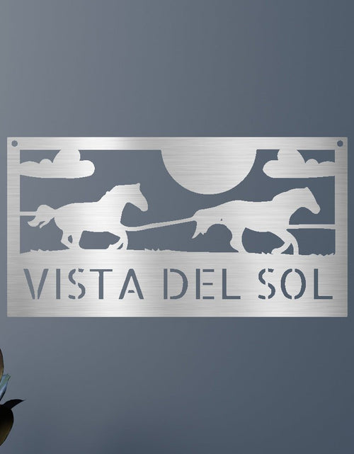Load image into Gallery viewer, Racing Horses Sign - Custom Metal Sign, Gift For Horse Lover
