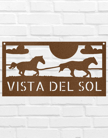 Yarış Atları Tabelası - Özel Metal Tabela, At Severler İçin Hediye