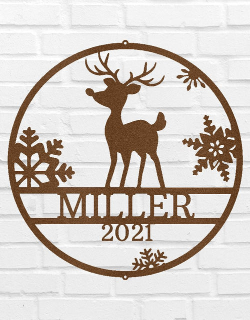Load image into Gallery viewer, Rudolph&#39;s Deer Personalized Gifts - Custom Metal Sign, Christmas Gift
