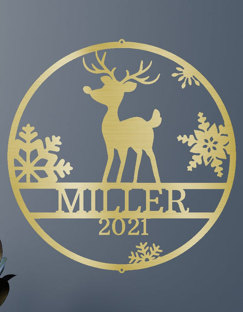 Load image into Gallery viewer, Rudolph&#39;s Deer Personalized Gifts - Custom Metal Sign, Christmas Gift
