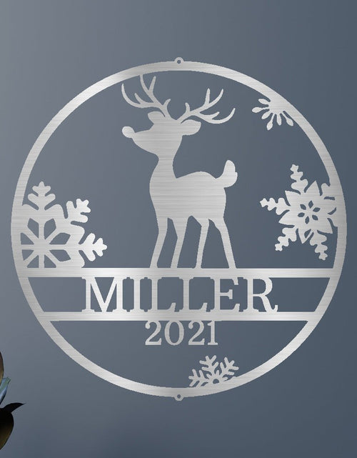 Load image into Gallery viewer, Rudolph&#39;s Deer Personalized Gifts - Custom Metal Sign, Christmas Gift
