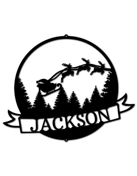 Noel Baba'nın Yolculuğu Kişiselleştirilmiş Hediyeler - Özel Metal Tabela, Noel Hediyesi