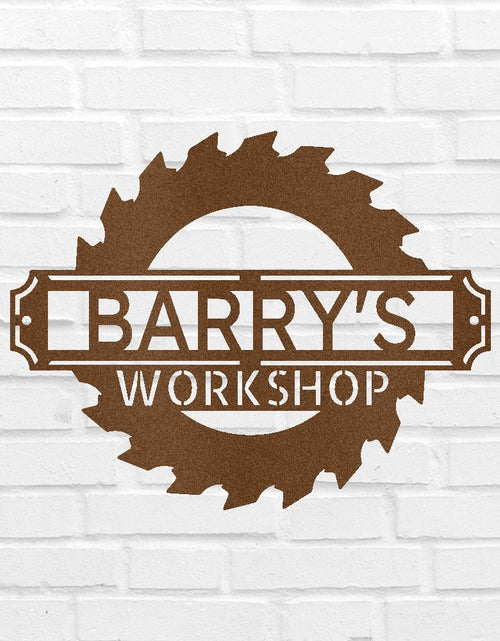 Load image into Gallery viewer, Sawmill Workshop Sign - Custom Metal Sign, Outdoor Home Decor
