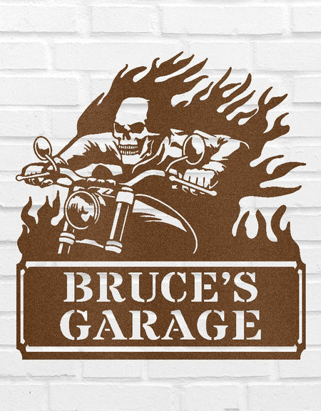 Çığlık Atan Şeytan Tabelası - Özel Metal Tabela, Motosiklet Severlere Hediye