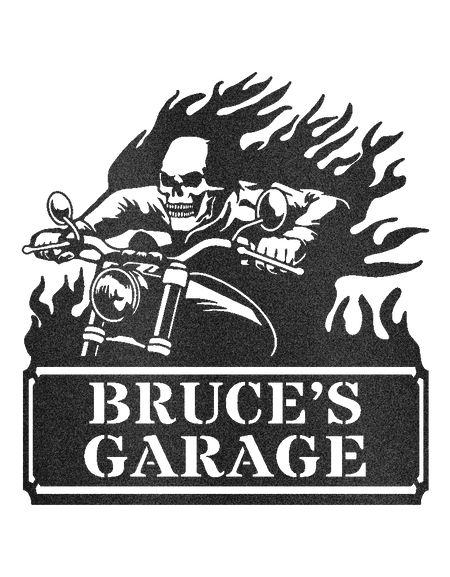 Çığlık Atan Şeytan Tabelası - Özel Metal Tabela, Motosiklet Severlere Hediye