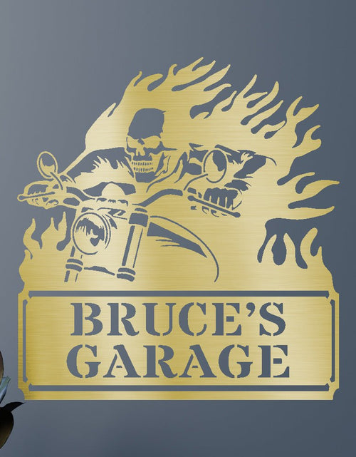 Load image into Gallery viewer, Screaming Demon Sign - Custom Metal Sign, Motorcycle Lover Gift
