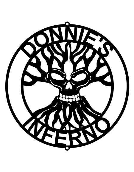 Kafatası Aile Ağacı Kişiselleştirilmiş Hediyeler - Özel Metal Tabela